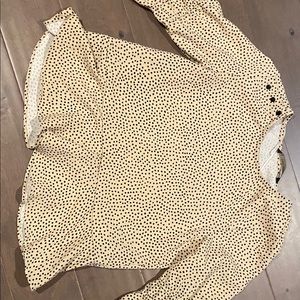 Zara cotton oversized sleeve shirt.